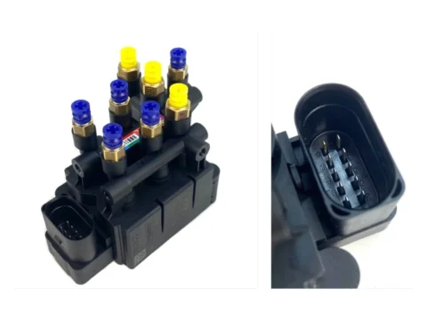 AUDI Q7 4M OEM pneumatinės pakabos paskirstymo blokas.