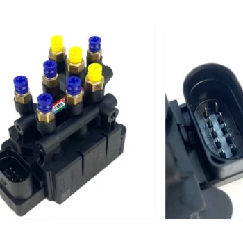 AUDI Q7 4M OEM pneumatinės pakabos paskirstymo blokas.